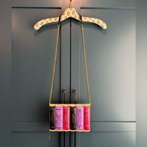 Betsey Johnson Pink Purple Black Novelty Book Crossbody Bag